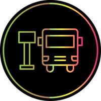 Bus Station Line Gradient Due Color Icon Design vector