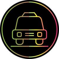 Taxi Line Gradient Due Color Icon Design vector