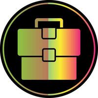 Briefcase Glyph Due Color Icon Design vector