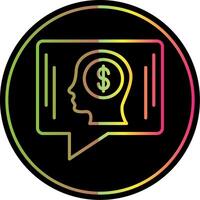 Money Idea Chat Line Gradient Due Color Icon Design vector