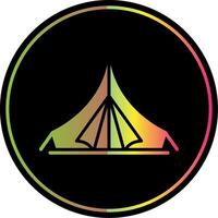 Tent Glyph Due Color Icon Design vector