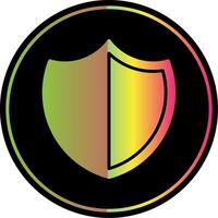 Shield Glyph Due Color Icon Design vector