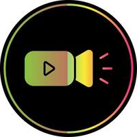 Camera Glyph Due Color Icon Design vector