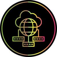 Data Sumit Line Gradient Due Color Icon Design vector