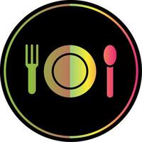 Cutlery Glyph Due Color Icon Design vector