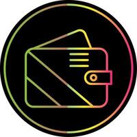 Wallet Line Gradient Due Color Icon Design vector