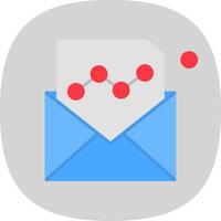 Email Marketing Flat Curve Icon Design vector