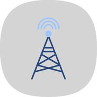 Radio Tower Flat Curve Icon Design vector