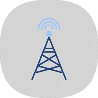 Radio Tower Flat Curve Icon Design vector