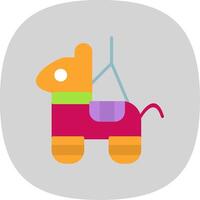 Pinata Flat Curve Icon Design vector