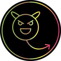 Evil Line Gradient Due Color Icon Design vector