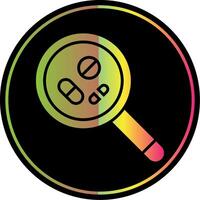 Search For Drugs Glyph Due Color Icon Design vector