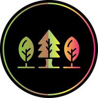 Forest Glyph Due Color Icon Design vector