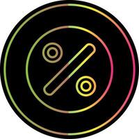 Divide Line Gradient Due Color Icon Design vector