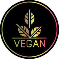 vegano glifo debido color icono diseño vector