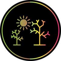 Dry Tree Glyph Due Color Icon Design vector