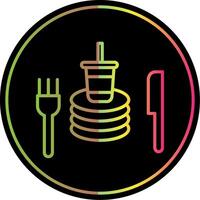 Tableware Line Gradient Due Color Icon Design vector