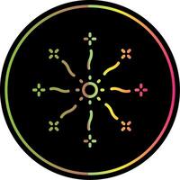 Firework Line Gradient Due Color Icon Design vector