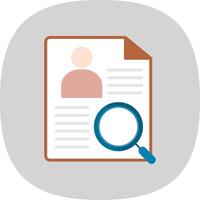 Worker Search Flat Curve Icon Design vector