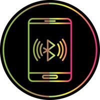 Bluetooth Line Gradient Due Color Icon Design vector