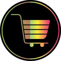 Cart Glyph Due Color Icon Design vector