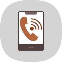 Wifi Call Flat Curve Icon Design vector