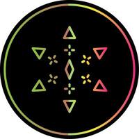 Firework Line Gradient Due Color Icon Design vector