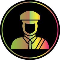 Custom Officer Glyph Due Color Icon Design vector