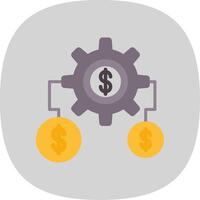 Money Expert Flat Curve Icon Design vector