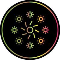 Firework Line Gradient Due Color Icon Design vector