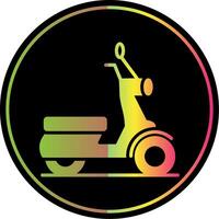 Scooter Glyph Due Color Icon Design vector