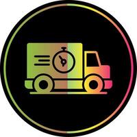 Fast Delivery Glyph Due Color Icon Design vector