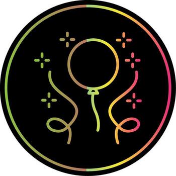 globo línea degradado debido color icono diseño vector