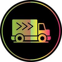 Delivery Truck Glyph Due Color Icon Design vector