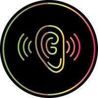 Listening Line Gradient Due Color Icon Design vector