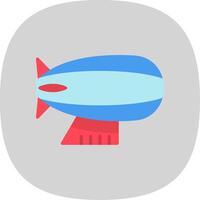 Zeppelin Flat Curve Icon Design vector