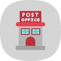 Post Office Flat Curve Icon Design vector