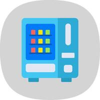 Vending Machine Flat Curve Icon Design vector