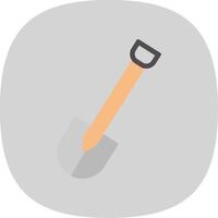 Shovel Flat Curve Icon Design vector