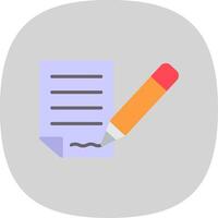 Contract Flat Curve Icon Design vector