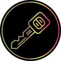 Car Key Line Gradient Due Color Icon Design vector