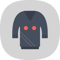 Sweater Flat Curve Icon Design vector