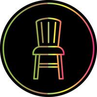 Dining Chair Line Gradient Due Color Icon Design vector