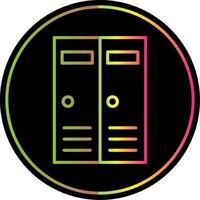 Lockers Line Gradient Due Color Icon Design vector