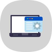 Software Application Flat Curve Icon Design vector