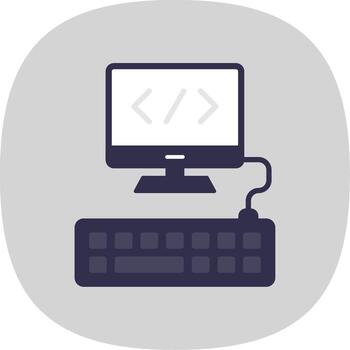 Web Programming Flat Curve Icon Design vector