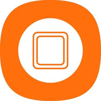 Stop Button Glyph Curve Icon Design vector