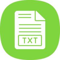 Text File Glyph Curve Icon Design vector