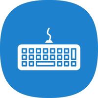 Keybord Glyph Curve Icon Design vector