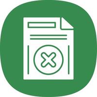 Eliminar botón glifo curva icono diseño vector